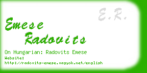 emese radovits business card